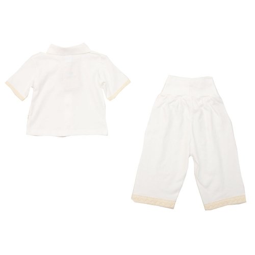Крестильный комплект (рубашка+штанишки) Minikin Молочный