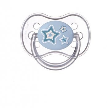 Пустышка силиконовая симметричная Canpol babies Newborn baby 18+ мес Голубой 22/582