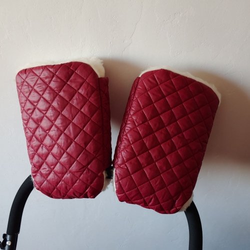 Муфта на коляску на овчине Merrygoround Вишневый MR_024