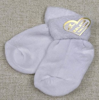 Детские махровые носки для новорожденных Aleyna Белый 0-6 мес н-24