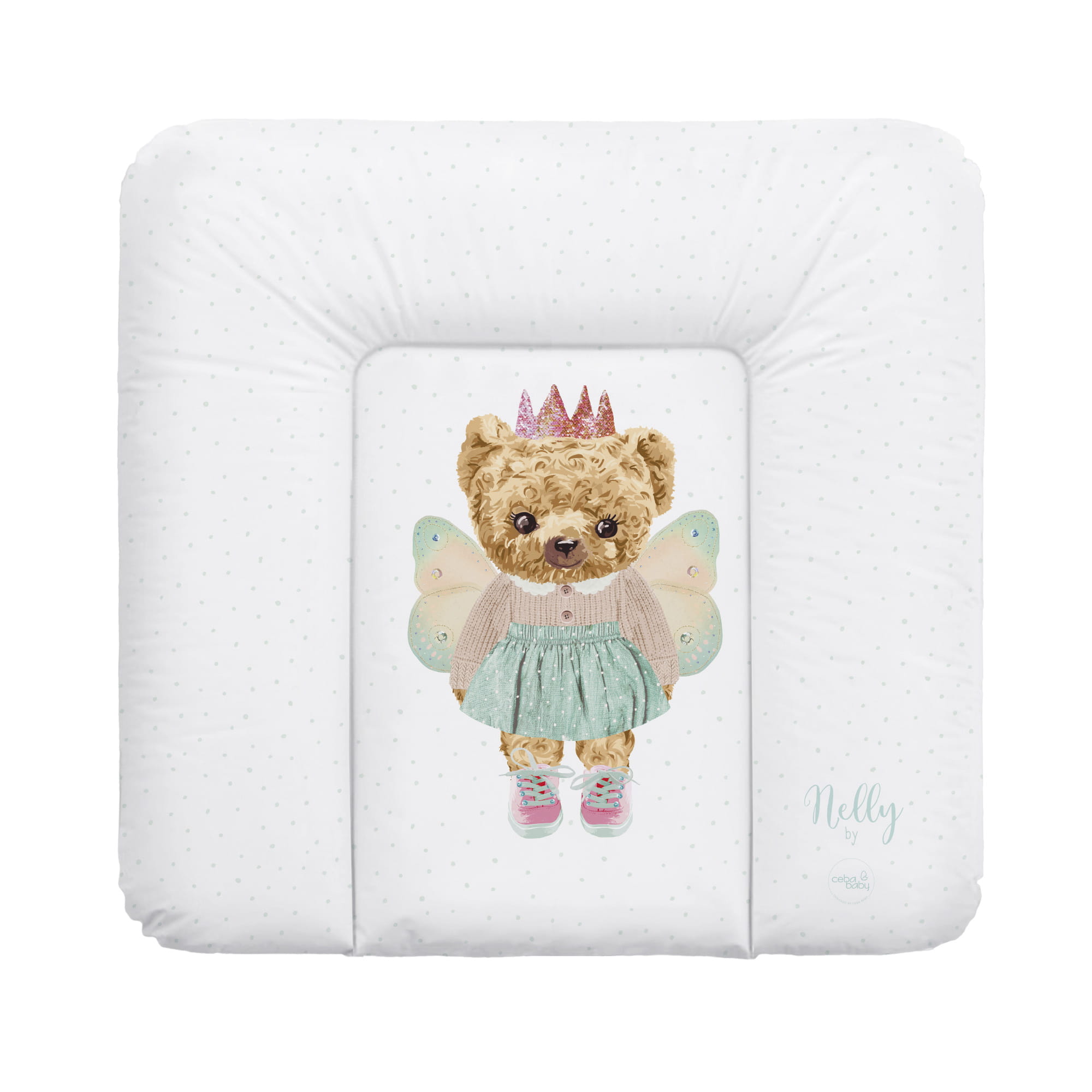 Пеленальный матрасик Cebababy Fluffy Puffy Белый/Зеленый 75х72 см W-144-132-680 Пеленальный матрасик Cebababy Fluffy Puffy Белый/Зеленый 75х72 см W-144-132-680