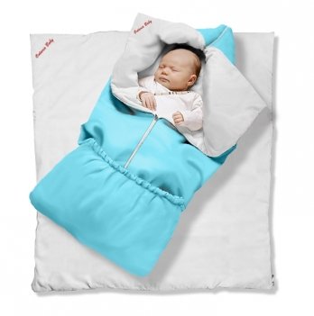 Одеяло конверт для новорожденных Ontario Baby Classic Долматин Голубой ART-0000052