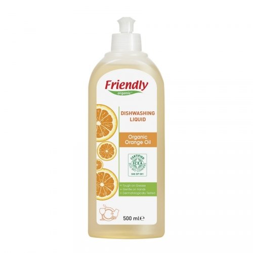 Средство для мытья посуды Friendly Organic Dishwashing Liquid Orange Oil на основе апельсинового масла 500 мл FR0447
