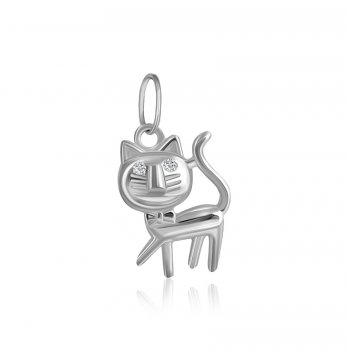 Серебряный кулон детский Silvex Котик П2Ф/4003