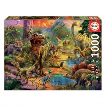 Пазлы Educa Земля динозавров 1000 шт 17655