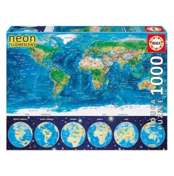 Пазлы Educa Карта мира 1000 шт 16760