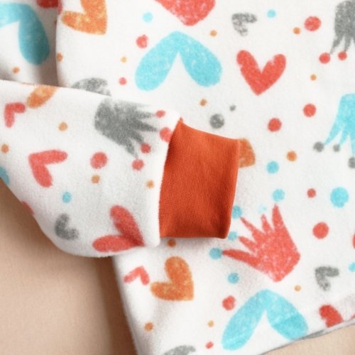 Флисовая пижама детская Ladan Короны 1 - 12 лет Флис Молочный/Коричневый PD15