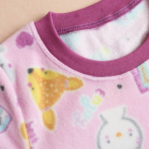 Флисовая пижама детская Ladan Животные 1 - 12 лет Флис Фиолетовый PD15