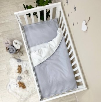 Детское постельное белье в кроватку Маленькая Соня Универсальный серебро Серый 0300191