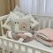 Детское постельное белье и бортики в кроватку Маленькая Соня Art Design Улитка Серый/Розовый 0239616