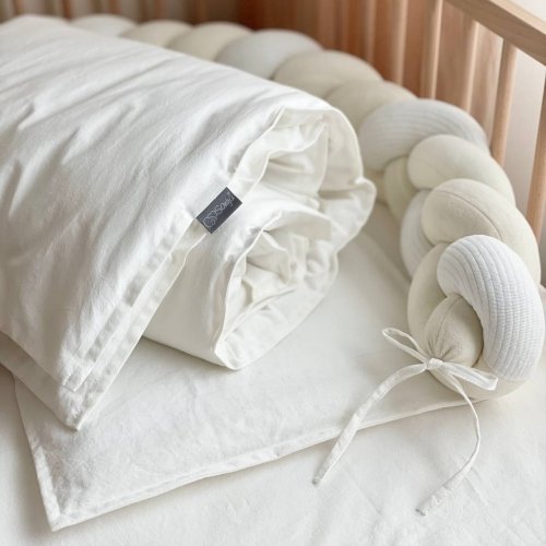 Детское постельное белье и бортики в кроватку Маленькая Соня Velvet молочный Молочный 023435