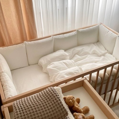 Детское постельное белье и бортики в кроватку Маленькая Соня Velvet молочный Молочный 023435