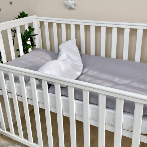 Детское постельное белье в кроватку Маленькая Соня Универсальный Серый 030052