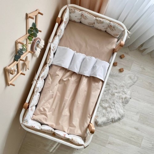 Детское постельное белье и бортики в кроватку Маленькая Соня Baby Dream Коала Бежевый 0203253
