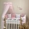 Балдахин на кроватку Маленькая Соня с помпонами Светло-розовый 05115750