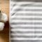 Непромокаемая пеленка для детей Маленькая Соня Полоска серая широкая 50х80 см Серый/Белый 115397