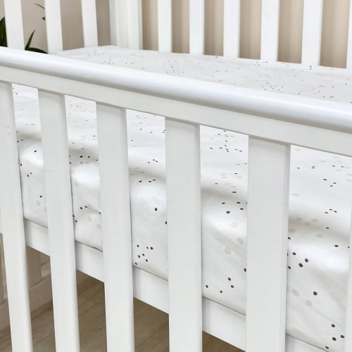 Детская простынь на резинке Маленькая Соня Кляксы серо-бежевые Серый/Бежевый 170072