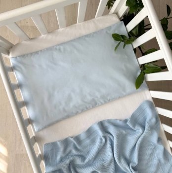 Наволочка на подушку Маленькая Соня Однотон Голубой 40х60 см 360007
