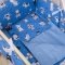 Комплект постельного белья в кроватку Бетис Веселые Зверята-7 Голубой 60х120 см