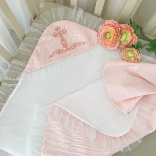 Крыжма для крещения Бетис Элеганс 75х80 см Коралловый 27685130