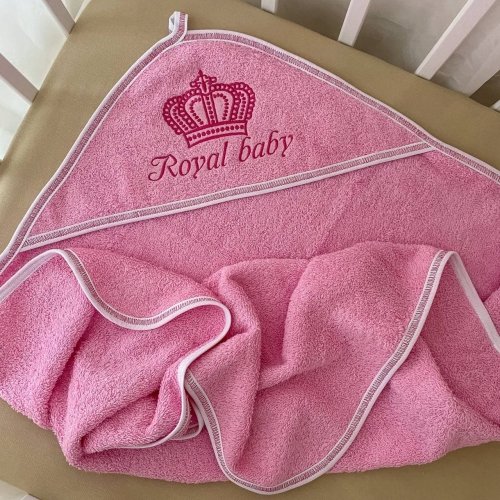 Детское полотенце уголок махровое BetiS Корона Махра Розовый 80х90 см 27682900