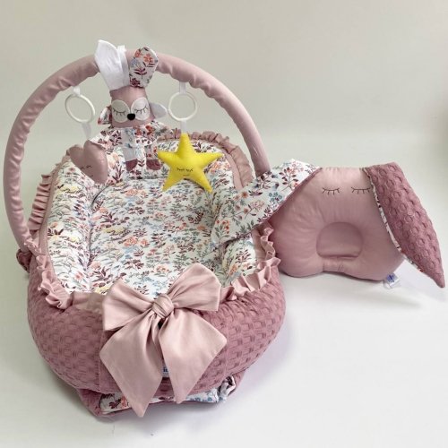 Кокон для новорожденных Happy Luna BabyNest Irish Plush Мечта 2 Розовый 0180