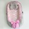 Кокон для новорожденных Happy Luna BabyNest Premium Единорог 2 Розовый/Серый 0148