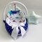 Кокон для новорожденных Happy Luna BabyNest Standart Морячок Синий/Белый 0188