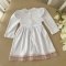 Платье для крещения девочке BetiS Принцеса 0 - 18 мес Интерлок Белый/Пудровый 91449327