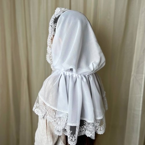 Церковный платок для девочки BetiS Світлинка Шифон Белый 60х90 см 27685862