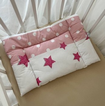 Подушка для новорожденных BetiS Горошки Ранфорс Розовый 40х60 см 91449430