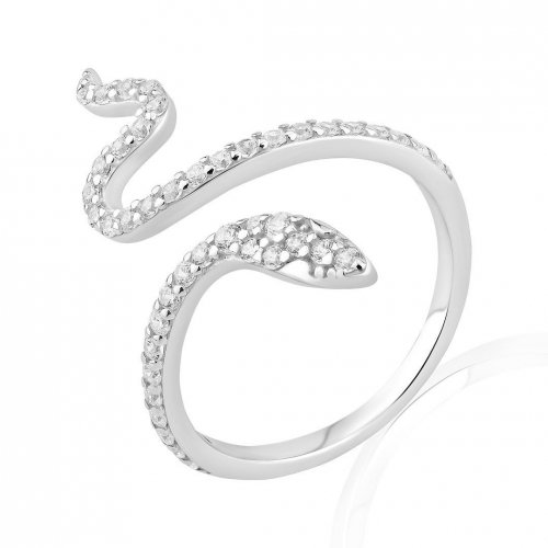 Серебряные кольцо с фианитами UMAX Змея 10723