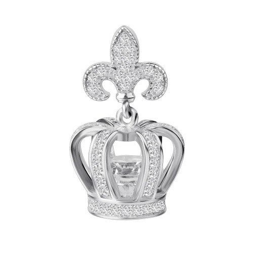 Серебряный кулон женский Silvex Королевская корона ПК2Ф/1046
