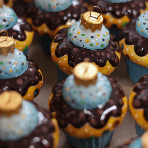 Елочная игрушка Rizdviani Istorii Карамельный маффин 9 см 4820001084696