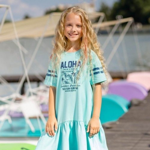 Платье летнее детское Bembi 7 - 13 лет Супрем Коралловый ПЛ352
