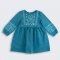 Платье вышиванка на девочку Bembi ЕТНNО 9 - 18 мес Микровельвет Бирюзовый ПЛ406