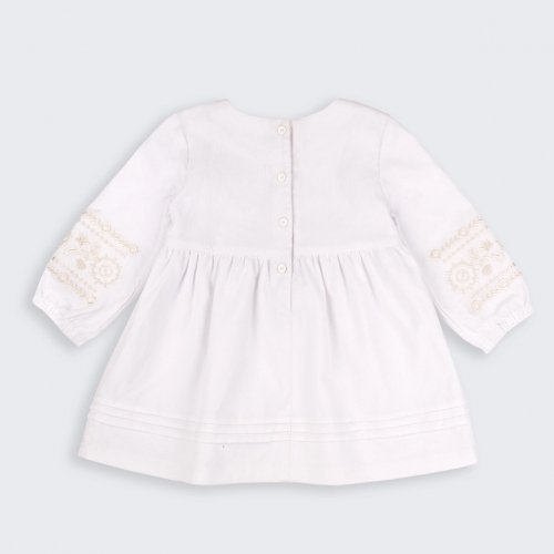 Платье вышиванка на девочку Bembi ЕТНNО 9 - 18 мес Микровельвет Белый ПЛ406