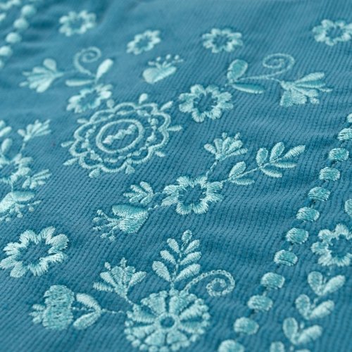 Платье вышиванка на девочку Bembi ЕТНNО 9 - 18 мес Микровельвет Бирюзовый ПЛ406