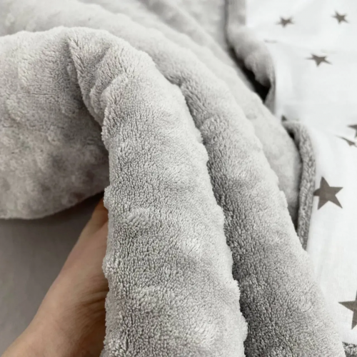 Плед для новорожденных Oh My Kids Simple Gray Бязь/Плюш Серый 100х80 см BBU-055