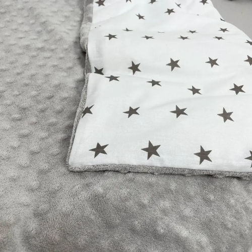 Плед для новорожденных Oh My Kids Simple Gray Бязь/Плюш Серый 100х80 см BBU-055