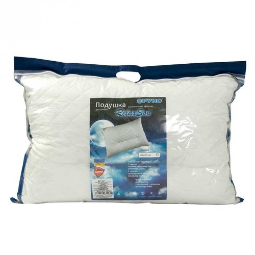 Ортопедическая подушка для сна Руно RelaxSon двухкамерная 50х70 см Белый 310RelaxSon