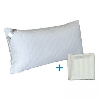 Подушка для сна и наволочка Руно Spanish style 40х80 см Белый/Коричневый 307Spanish style_brown