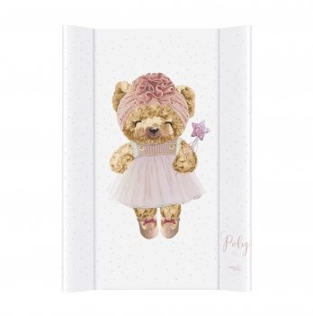 Пеленальная доска для новорожденных Cebababy Fluffy Puffy Белый/Розовый 50х70 см W-203-132-681