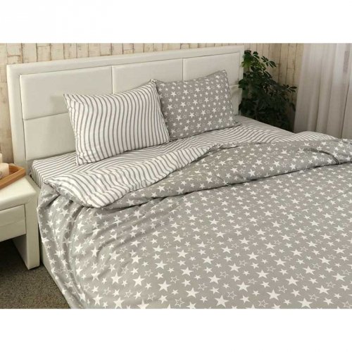 Комплект постельного белья евро Руно Star Серый 845.52Star
