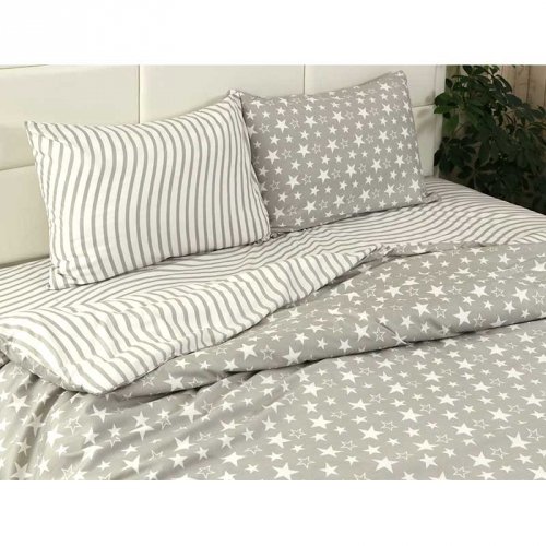 Комплект постельного белья евро Руно Star Серый 845.52Star