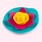 Игрушка для ванны и пляжа Quut, Цветок LILI, цвет зеленый + розовый + желтый