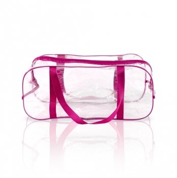 Прозрачная сумка в роддом L Сумочка 50х23х32 см Розовый 4l5
