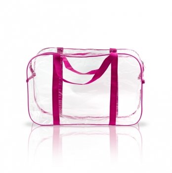 Прозрачная сумка в роддом L-new Сумочка 46х20х30 см Розовый 5e5
