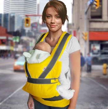 Эрго рюкзак Ontario Baby Summer Breezy Premium Желтый ART-0000267