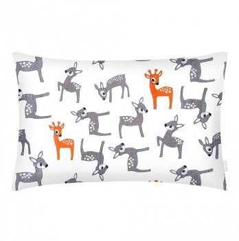 Наволочка на подушку для подростков Cosas евро 50х70 см Серый/Оранжевый Bambi_50